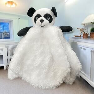 Okie Dokie Lovey Panda Bear Security Blanket Plush Baby Shower Gift Nursery 14"